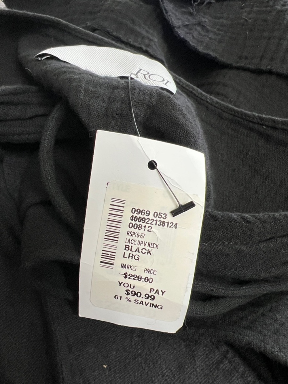 ROI women’s black sleeveless top - Picture 6 of 6